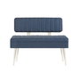 Hanah Home Banco 1048 - 1, Blanco y Azul Oscuro, 110x82.5x40 cm